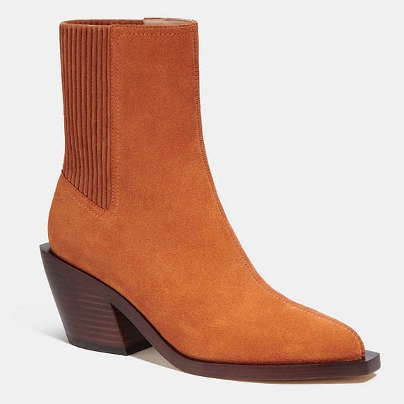 NWT Coach Prestyn ankle suede boots. Size 7.5 - Picture 5 of 8